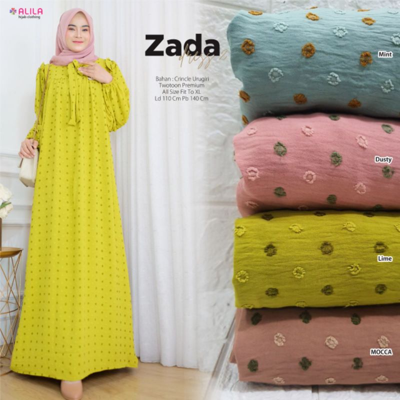 ZADA DRESS #2 ORI ALILA | Dress Perempuam Crinkle Unugiri Twotoon Premium