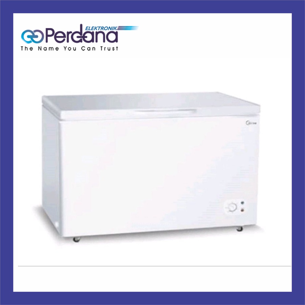 KULKAS BOX CHEST FREEZER MIDEA 500 LITER FIBER HS 543 CK FIBER