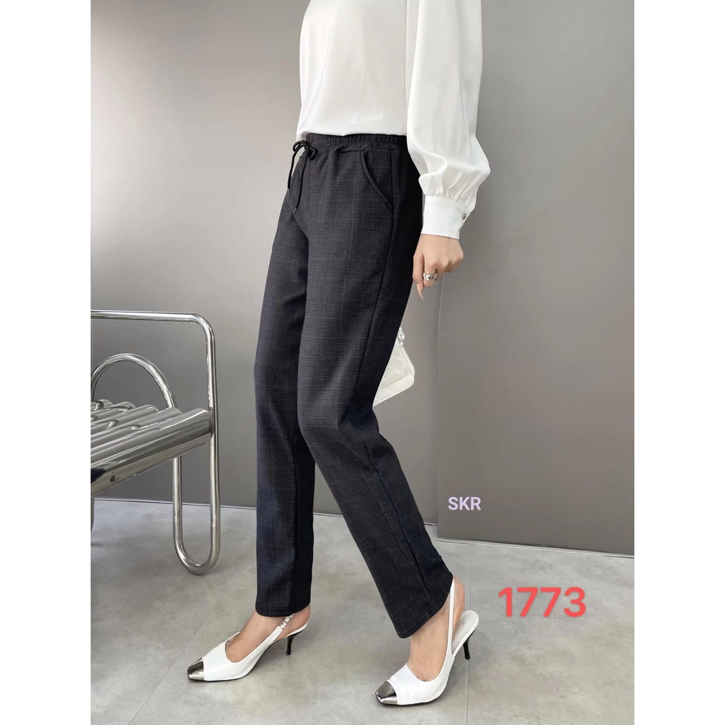 CELANA PANJANG IMPORT WANITA KANTOR BAHAN STRETCH PINGGANG TALI