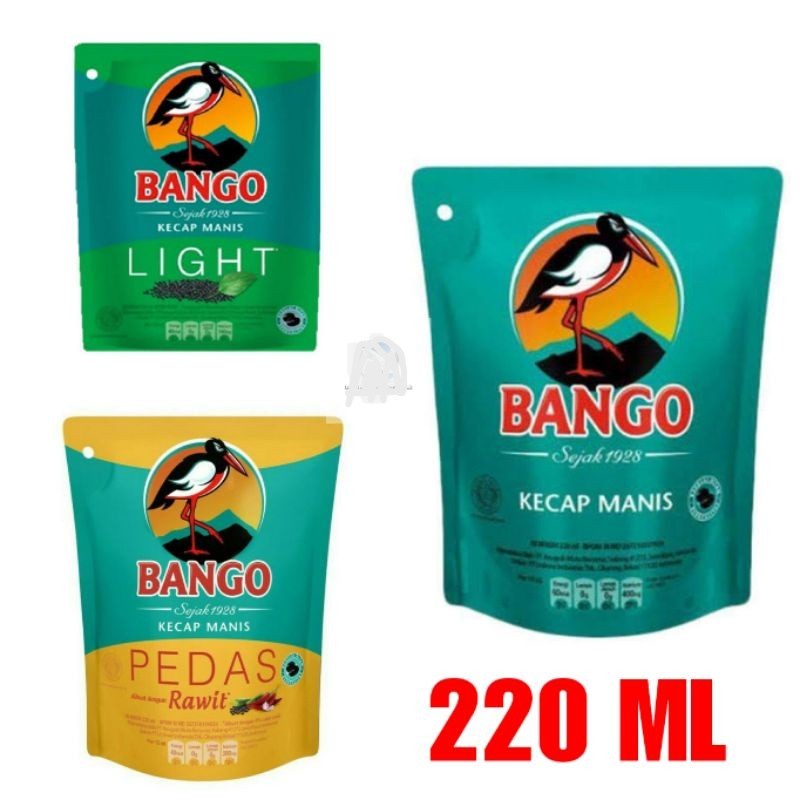 

Bango Kecap Manis Biasa / Light / Pedas Rawit Kemasan Refill Pouch 220 ml