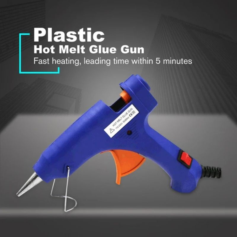 Alat Lem Tembak / Glue Gun Kecil (7mm) 20 watt Switch ON-OFF Merk Origin Hot Melt Karya DIY Hampers