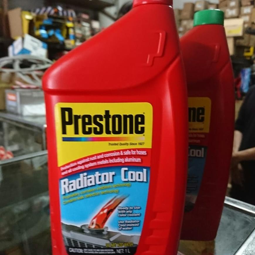 71 Prestone Water Coolant 1L air radiator coolant warna hijau atau merah motor mobil Readystock ♬
