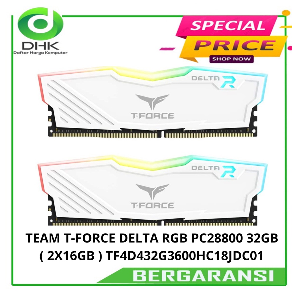 TEAM T-FORCE DELTA RGB PC28800 32GB ( 2X16GB ) TF4D432G3600HC18JDC01