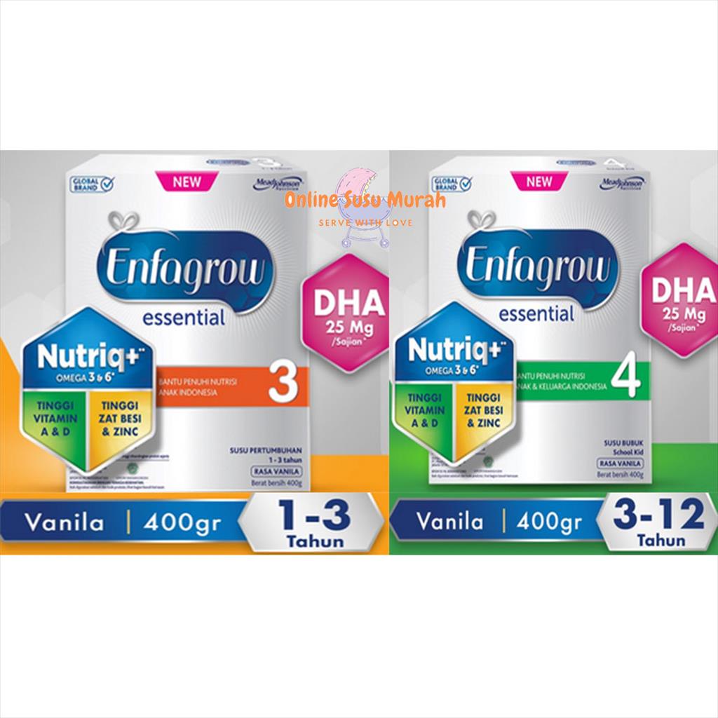 ENFAGROW ESSENTIAL 3 4 SUSU FORMULA 400GR