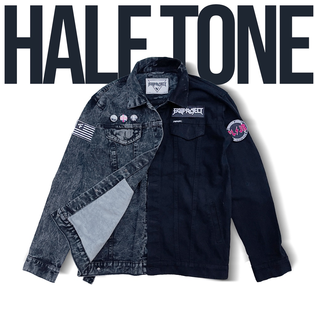 JAKET PRIA - jaket jeans pria kombinasi / two tone - jaket jins pria keren kekinian jaket pria tebal