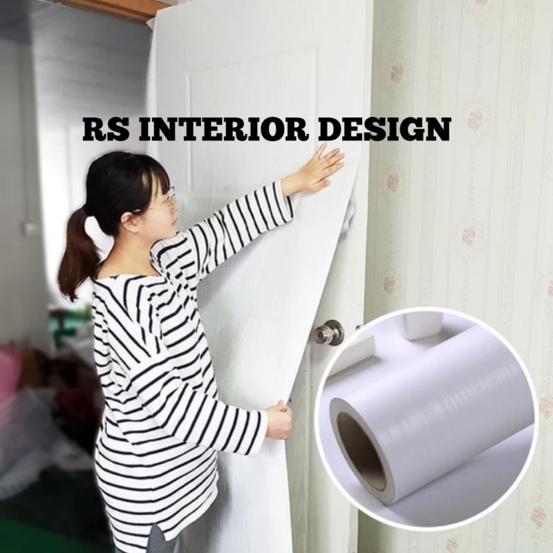 Stiker Lemari Kayu Serat Kayu Putih Anti Jamur Noda Air 120cm