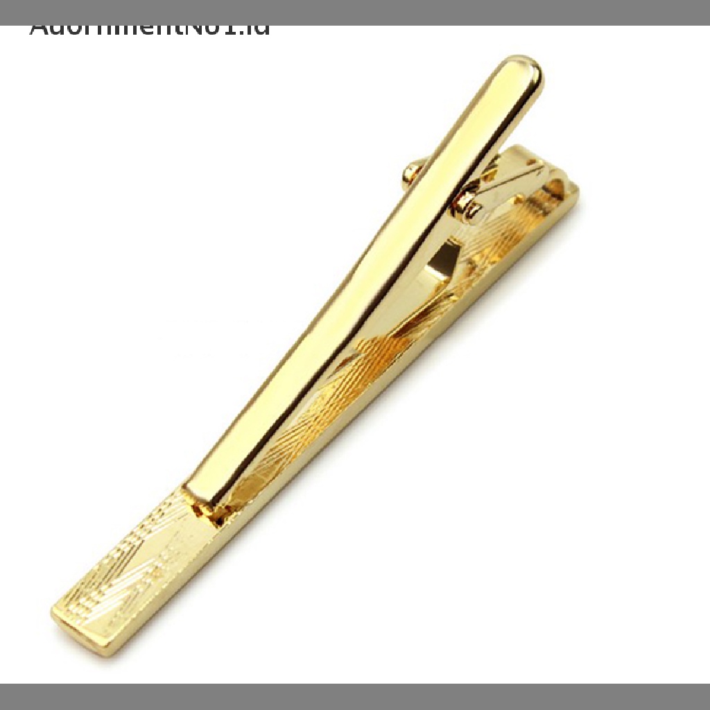 [AdornmentNo1] Mens Metal Gold Plated Tone Simple Daster Tie Pin Bar Clasp Clip [ID]