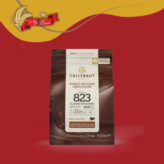 

Callebaut Chocolate Couverture Milk 823 (33,6%) 250 gr #R