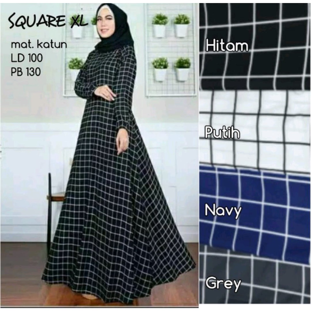 Gamis katun monalisa motif tartan kotak maryam/gamis kotak busui/gamis kotak kotak terbaru/gamis jum