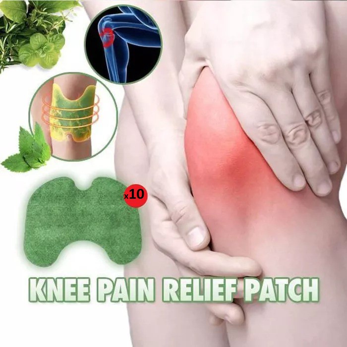 10 pcs/ box Knee Plaster Koyo Plaster Sendi Lutut/ Knee Pain Relief Patch Knee Patch Koyo Lutut Herbal Nyeri Sendi cedera meniskus, radang sendi, hiperplasia tulang, cedera ligamen