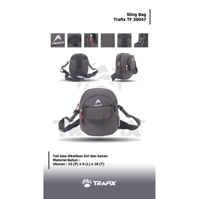 [KLIKTAS] Tas Selempang Pria Gaul 2 in 1 TRAFIX- TF 30047 - Sling Bag Modern