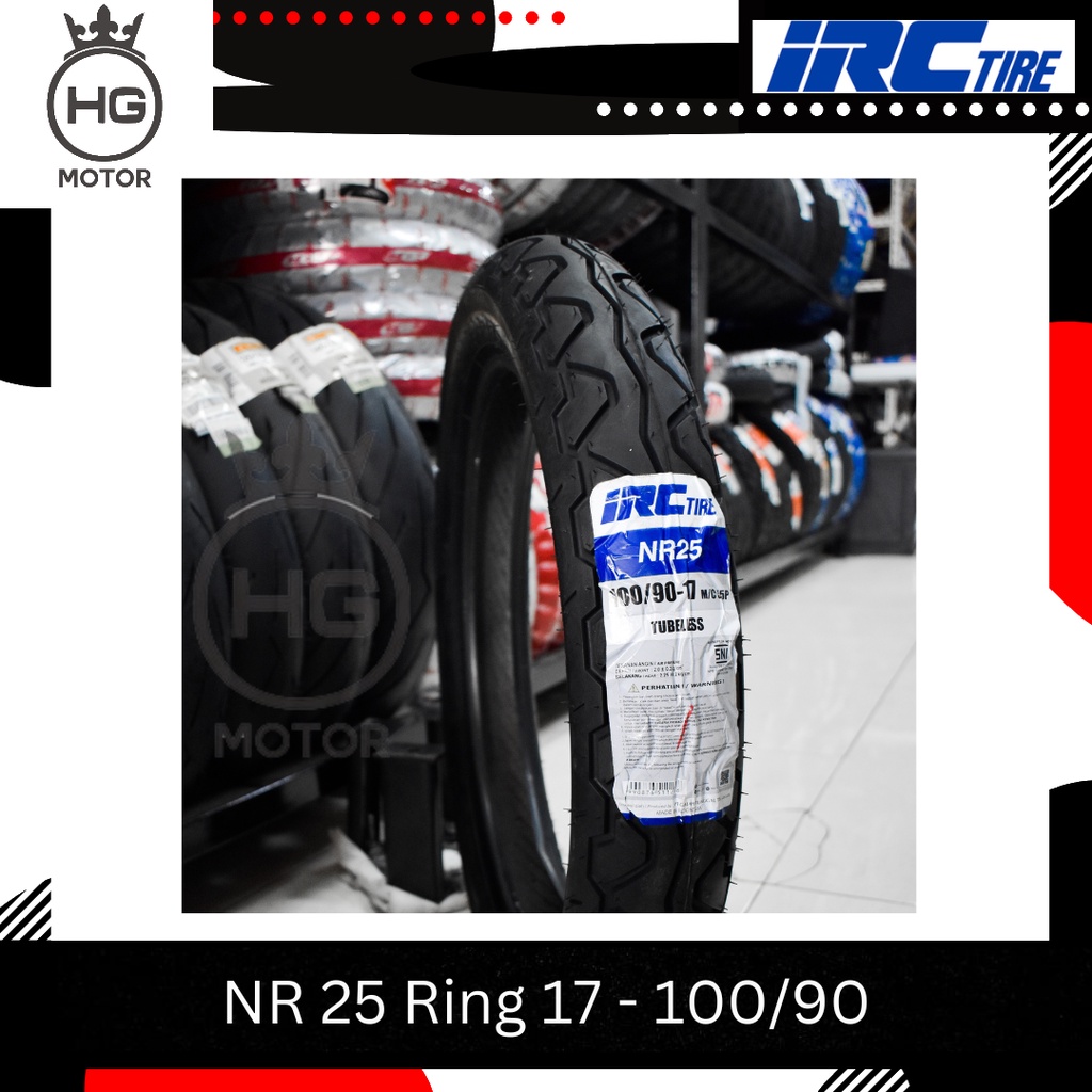 Ban IRC 100/90-17 NR25 Tubeles Ban Belakang Verza /megapro Ring 17
