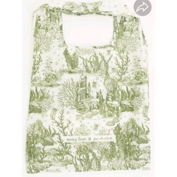 El Mar Minorca Foldable Bag - Benang Jarum - Green (NEW)