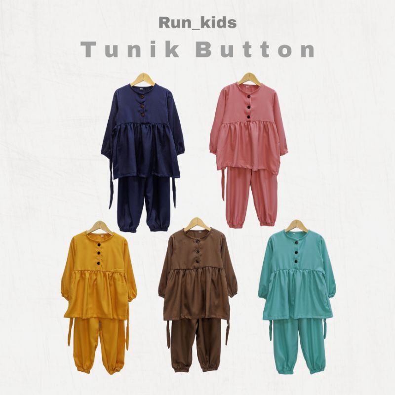 Set Tunik Anak Usia 2-6 Tahun / Setelan Baju Muslim Anak Perempuan Terbaru
