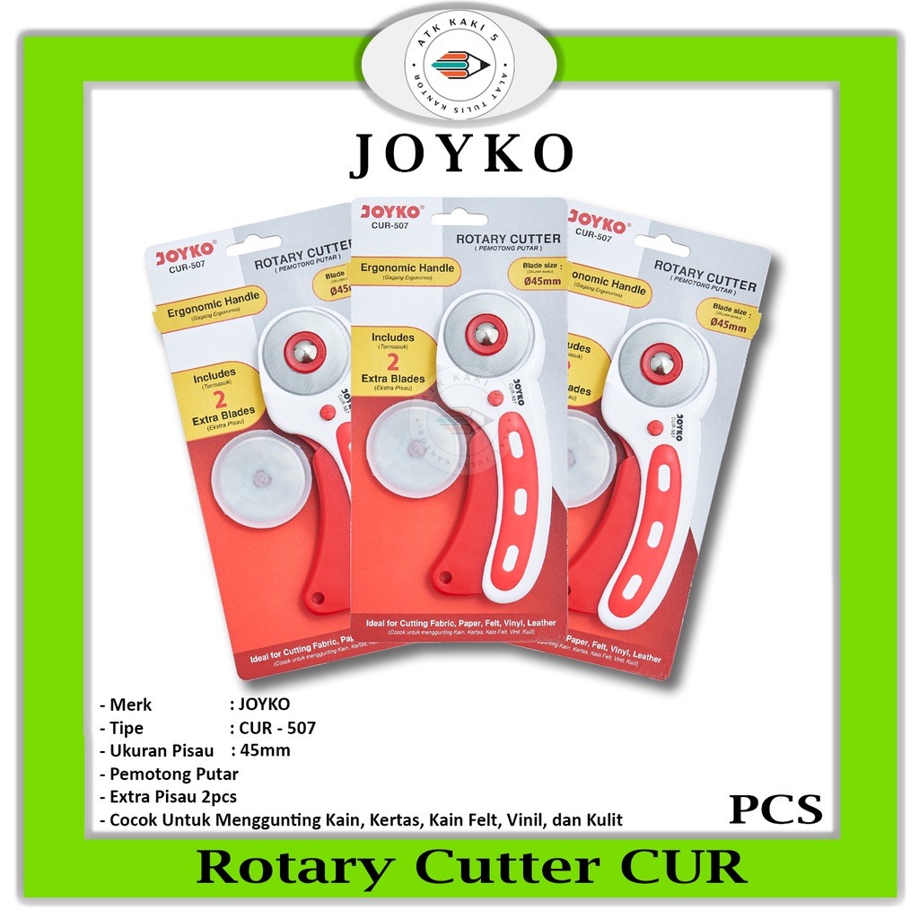 

JOYKO - Rotary Cutter CUR - 507 - Pemotong Kertas - Pcs