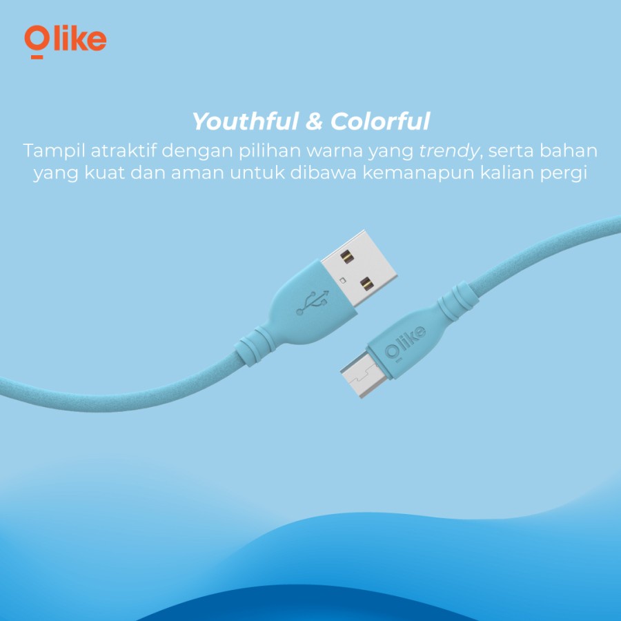 Olike PVC Micro Port Kabel USB Data 1m Length D301