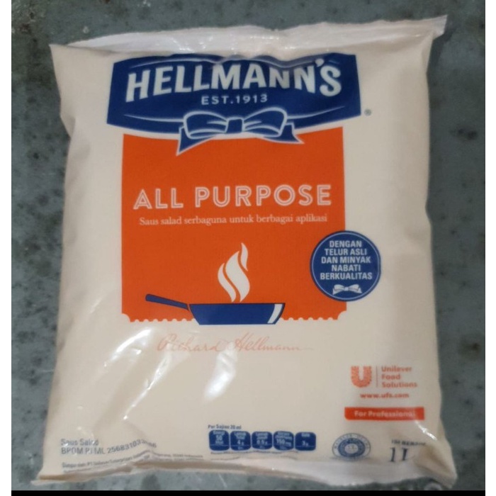 

Hellmanns All Purpose Mayonnaise 1Ltr - Gosend Grab Only