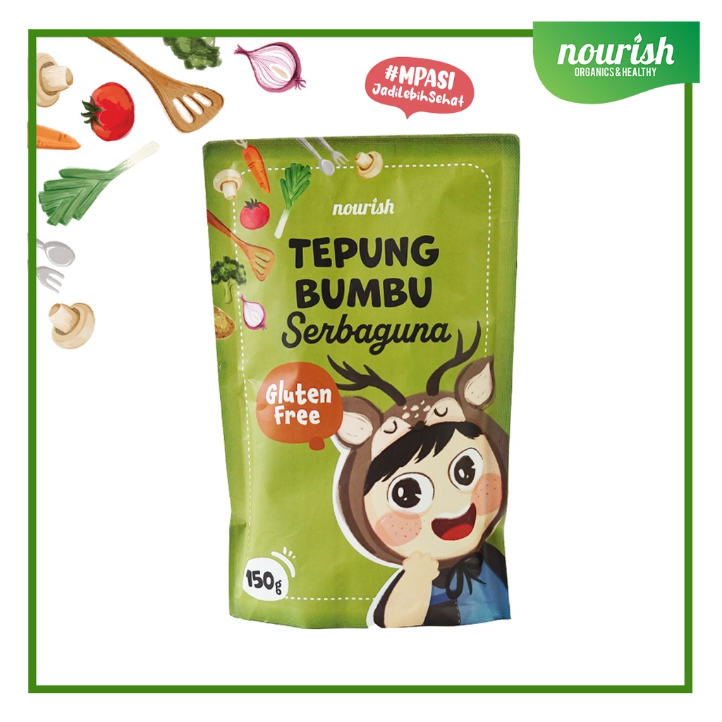 

Nourish Tepung Bumbu Serbaguna Gluten Free / Tepung MPASI / Tepung No MSG-Jkut