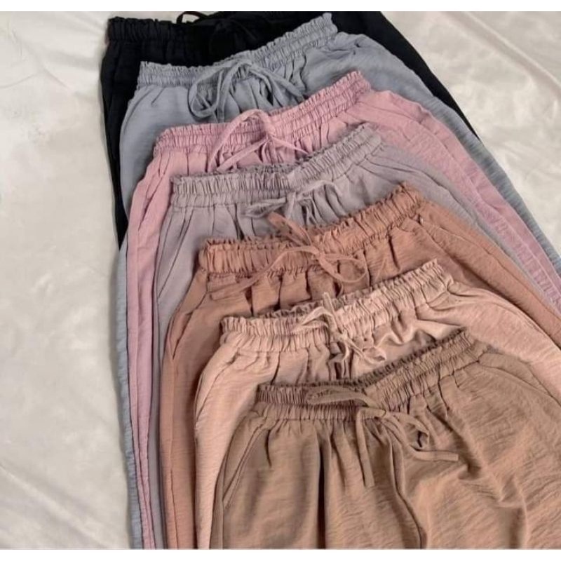 CELANA KULOT CRINKLE AIRFLOW KEKINIAN PANJANG ONESIZE XL MAX 65KG