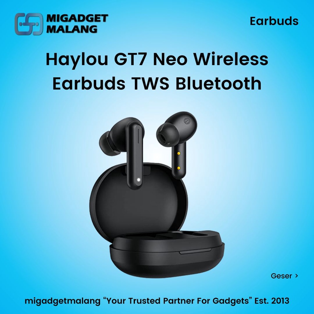 Haylou GT7 Neo Wireless Earbuds TWS Earphone Bluetooth 5.2 Gaming Mode