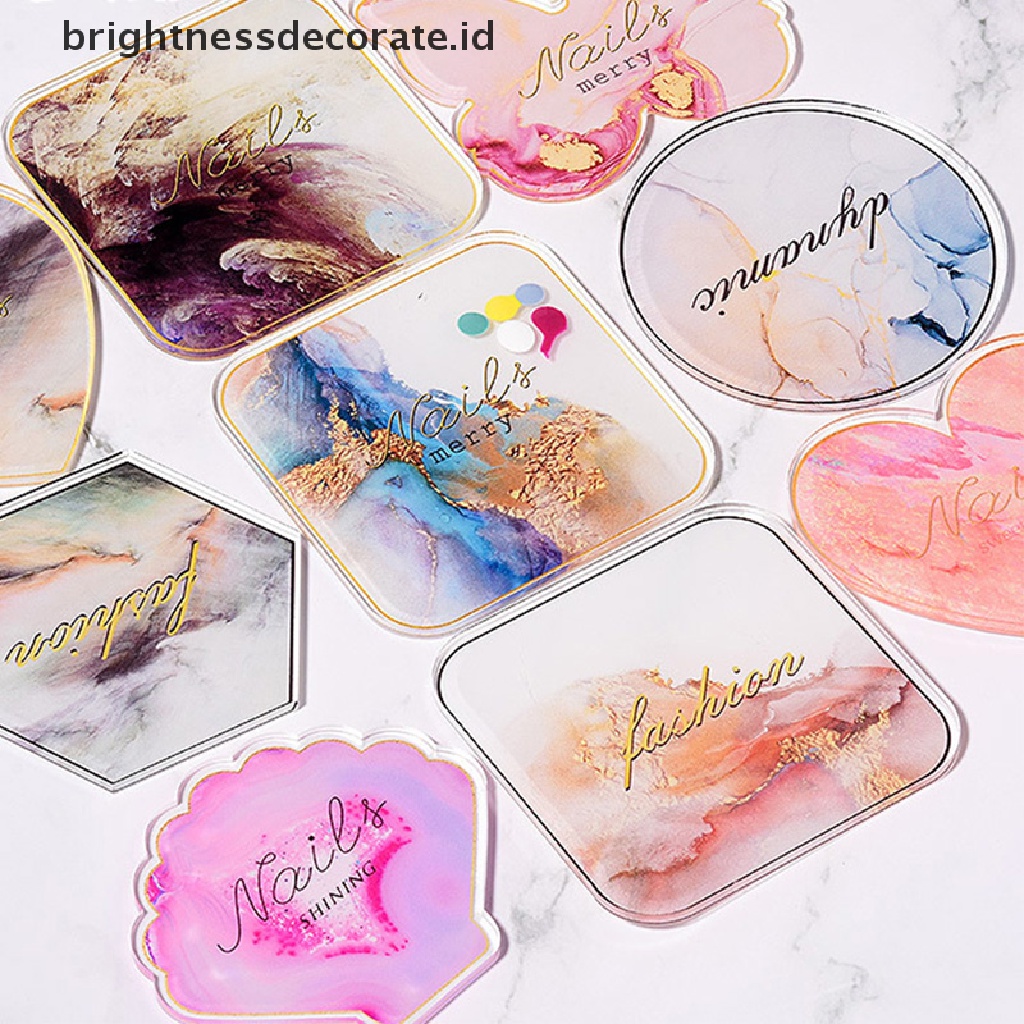 [Birth] Resin Stone Nail Art Akrilik Palette Display Board Pager Alat Pencampur Warna [ID]