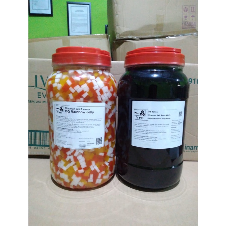 

QQ Jelly ITPIN Topping Super Quality/Jeli Pelangi / Kopi Premium 3,2kg / Aneka Jelly kenyel Enak Rasa Rainbow / Coffee - OJEK ONLY