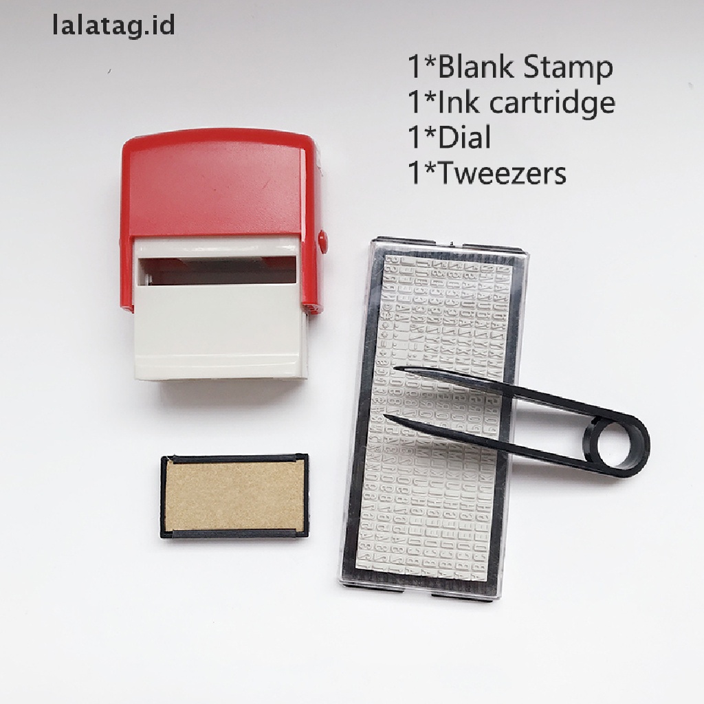 [lalatag] Rubber Stamp Kit DIY Custom Personalized Self Inking Alamat Usaha Nama Nomor Huruf Stamp Kerajinan Tangan Pring Rubber Stamp [ID]