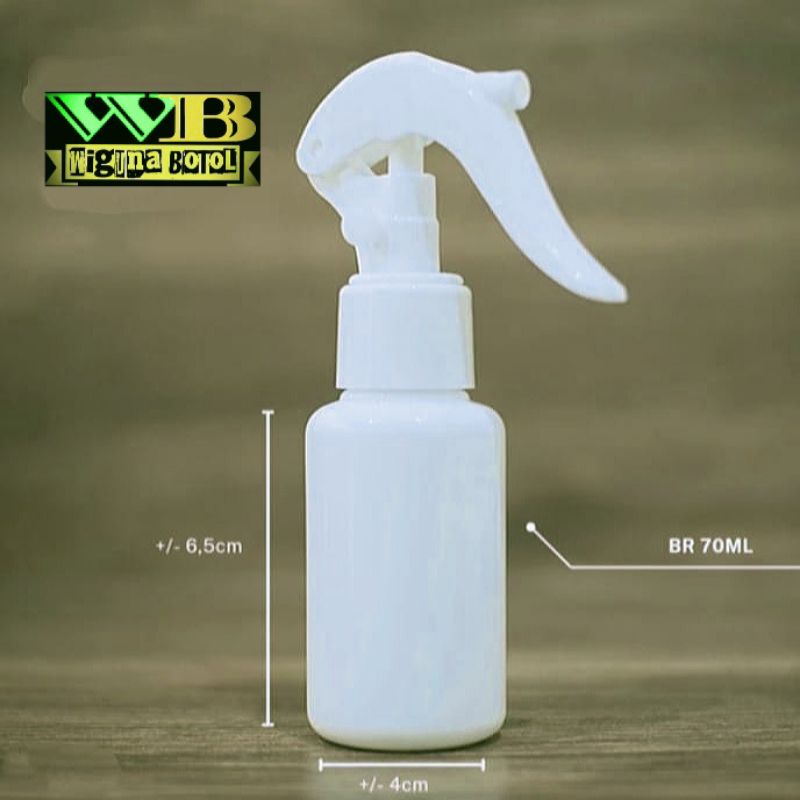 Botol Spray Triger 70ml / Botol PET 70ml Tutup Spray Triger