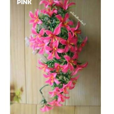 GROSIR_JAKARTA Bunga Rambat Kamboja Gantung Plastik Artificial Palsu/Bunga Rambat Tempel Dinding Hia