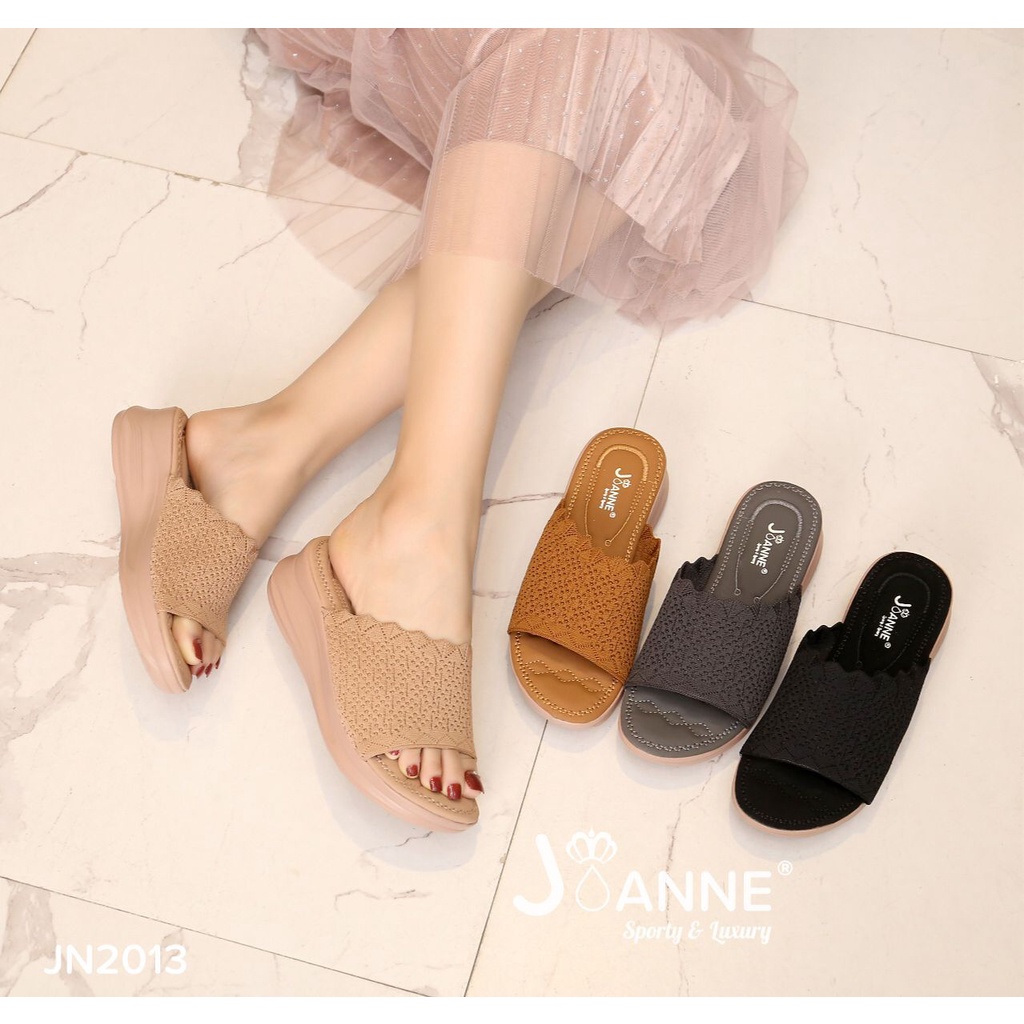 SEPATU IMPORT TERBARU [JOANNE] Wedges Sandal Shoes #JN2013