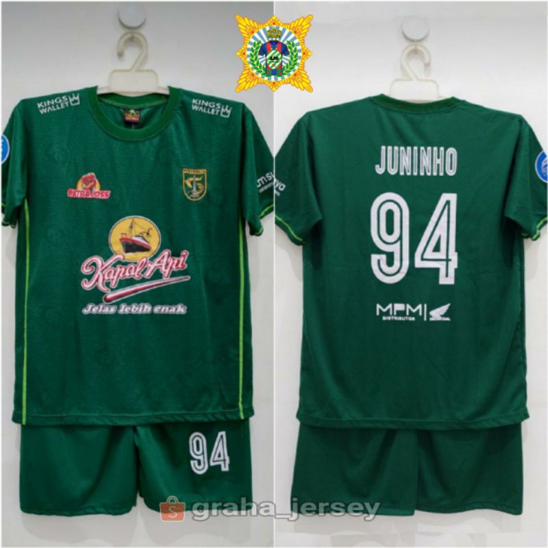Jersey Kids Persebaya JUNINHO 94 Home 2022 - 2023 BRI Liga 1 Hijau Setelan Anak Terbaru Lokal