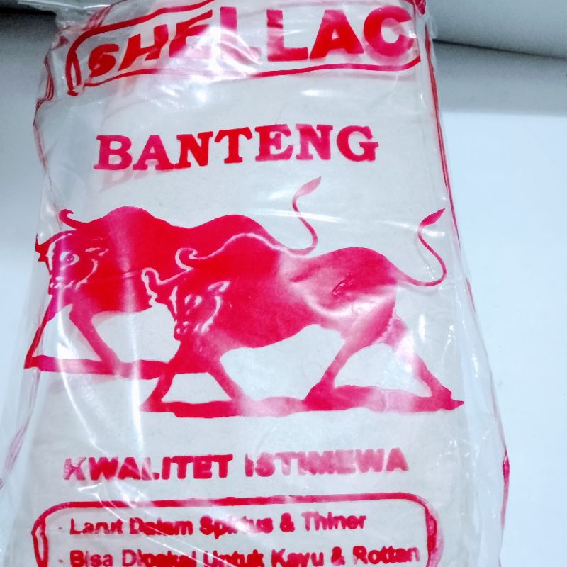 sandarlak kayu banteng 1kg/sirlak milamin