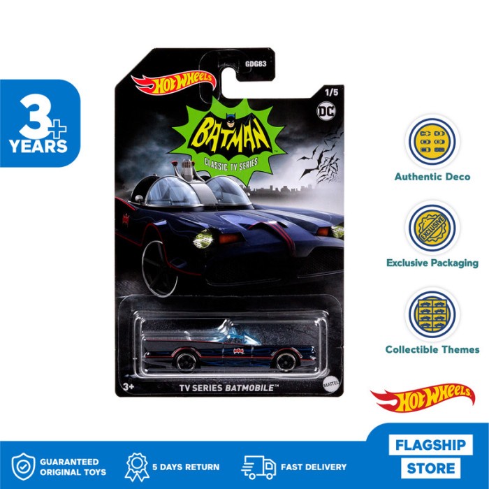 Hot Wheels Dc Batman Classic Tv Series Batmobile - Mainan Mobil Balap #Original