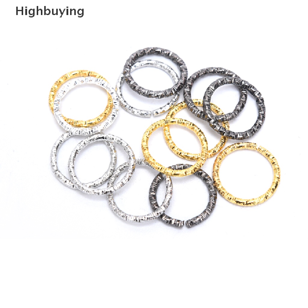 Hbid 50-100Pcs/Lot Konektor Cincin Jump Emboss Bulat DIY Membuat Perhiasan Craft Glory