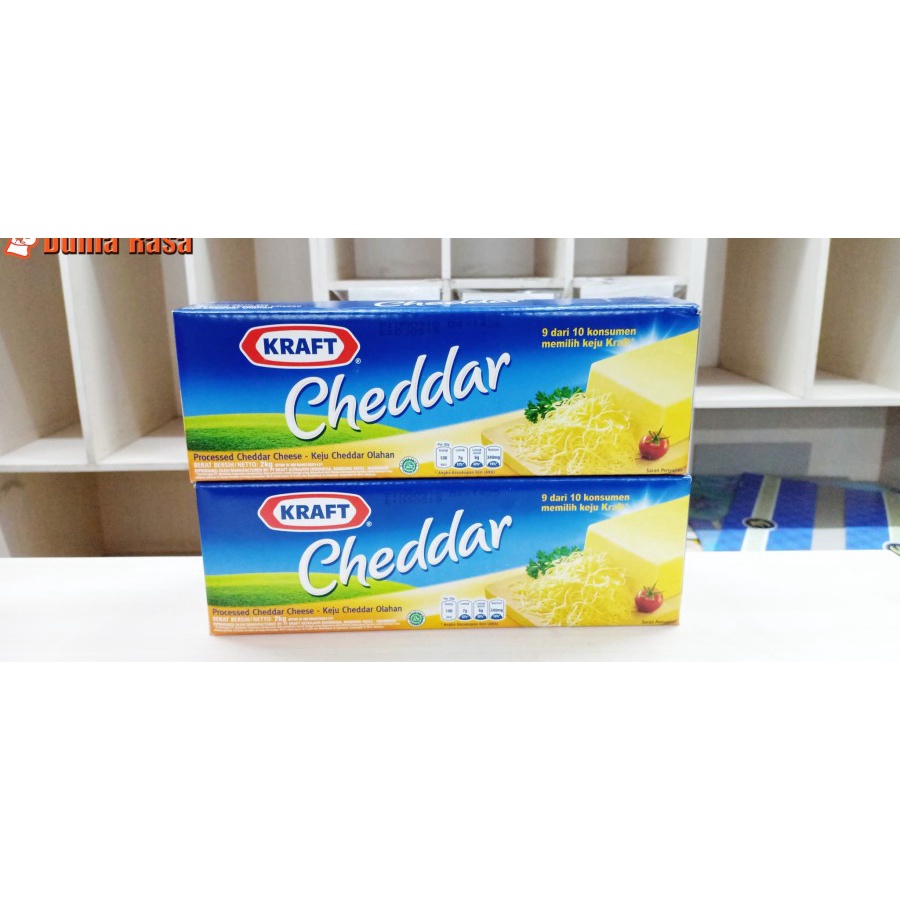 

Keju KRAFT Cheddar 2kg (Gratis MRJELLY Ekonomis 1 Sacher )