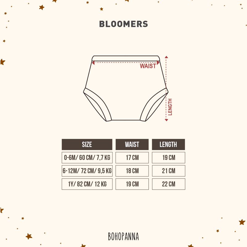 BOHOPANNA - BLOOMERS SET ISI 3 - CELANA DALAM BOHOPANNA - CELANA ANAK - CELANA BAYI