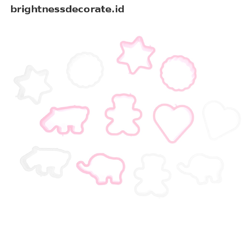 [Birth] 6pcs Pemotong Kue Kering Bentuk Kartun Hewan DIY Biskuit Biscuit Handmade Cetakan [ID]