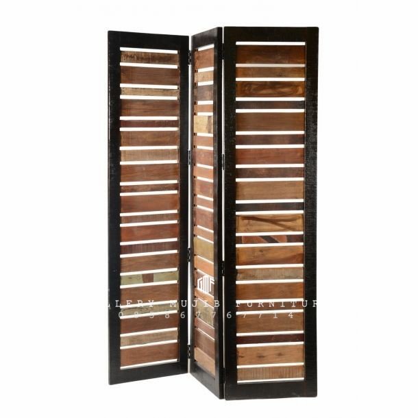 Penyekat Ruangan Minimalis Modern Pembatas Ruangan Kayu