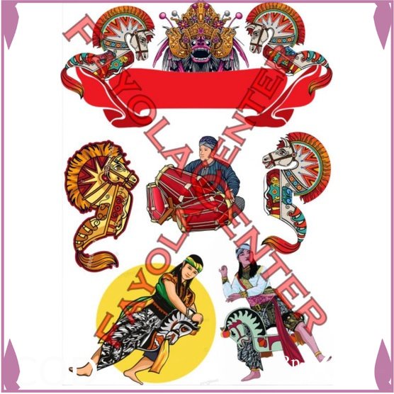 Topper Cake custom ucapan tema Kuda lumping  kuda kepang  ebeg  jaranan Toko_Renata