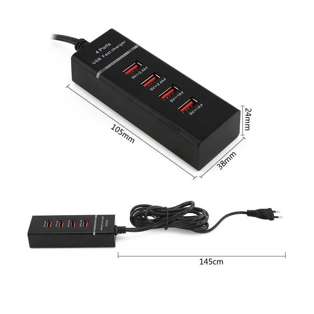 Usb Fast Charger 4port Pengisian Cepat USB 4-Port Fast Charger