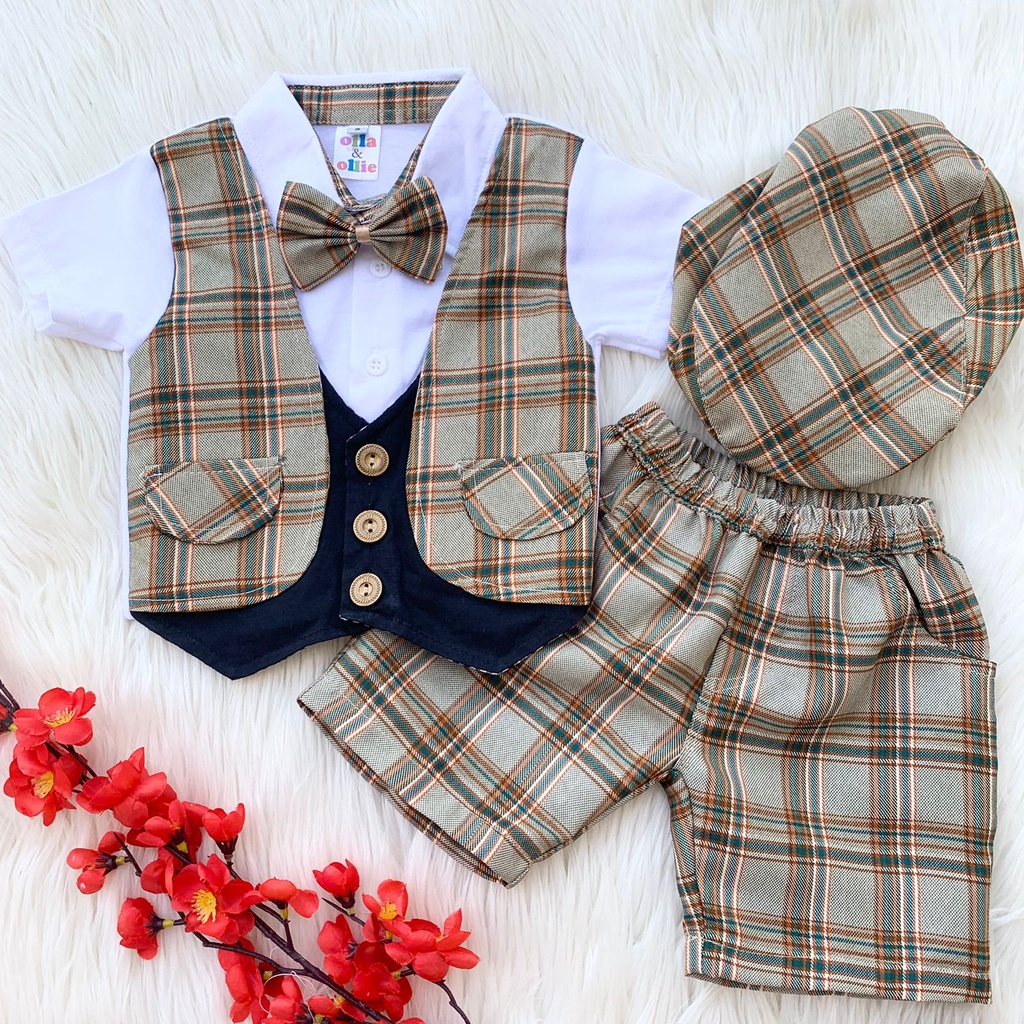 Baju setelan kaos celana polos motif lucu pergi jalan bestseller anak bayi cowok laki murah -MIC