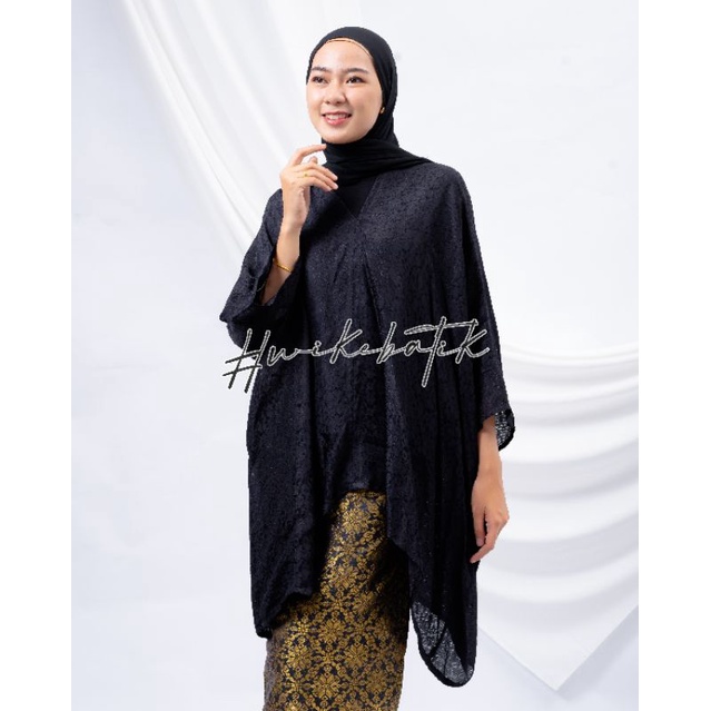 BATIK TRUSMI | KAFTAN BLOUSE BLUS ARUMI VISCOSE POLOS V-NECK