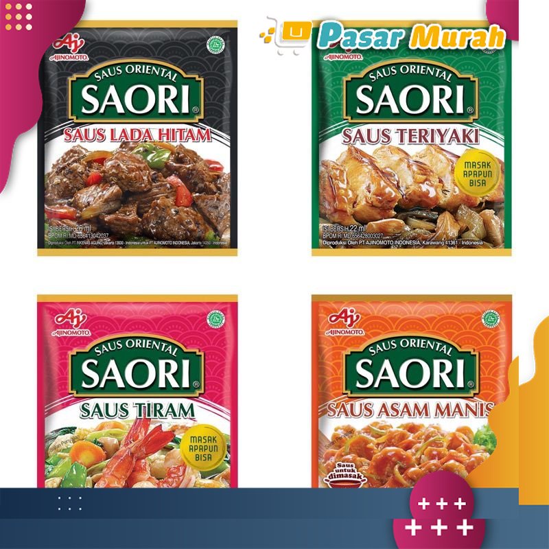 

SAORI SACHET LADA HITAM/TERIYAKI/SAOS TIRAM/ASAM MANIS | PASAR MURAH MEDAN