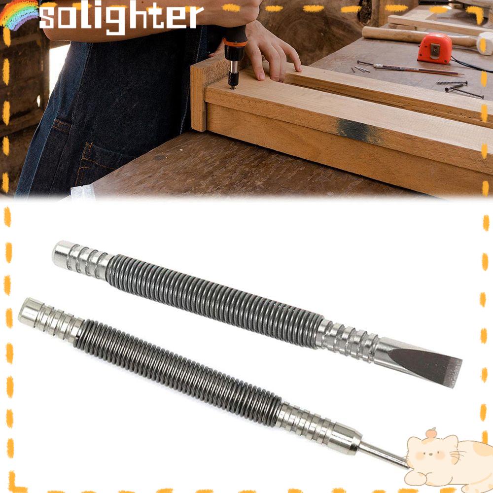 Solighter Spring Punch Alat Pertukangan Hole Pointer Bor Pelubang Paku Otomatis Punches