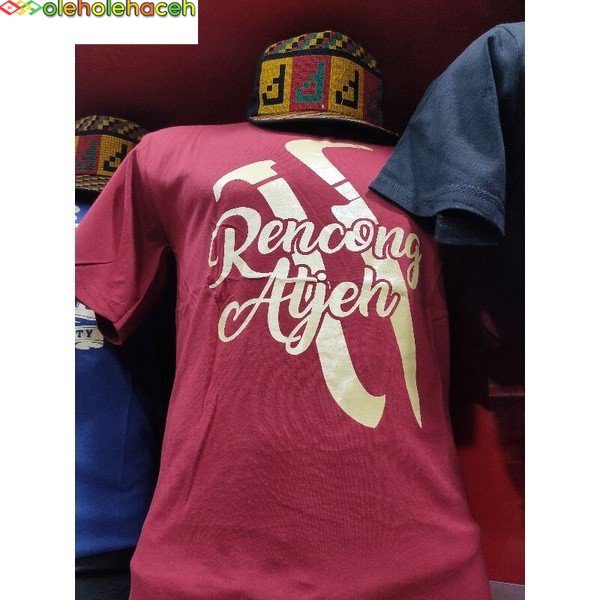 baju kaos Aceh motif souvenir aceh