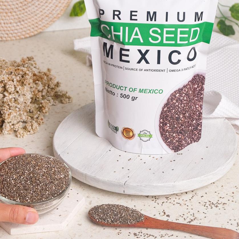 

☚ Chia Seed Organic Mexico untuk Diet Freshly 500 gram Black Cia Seed Organik fresly Biji Chia Seeds ☑