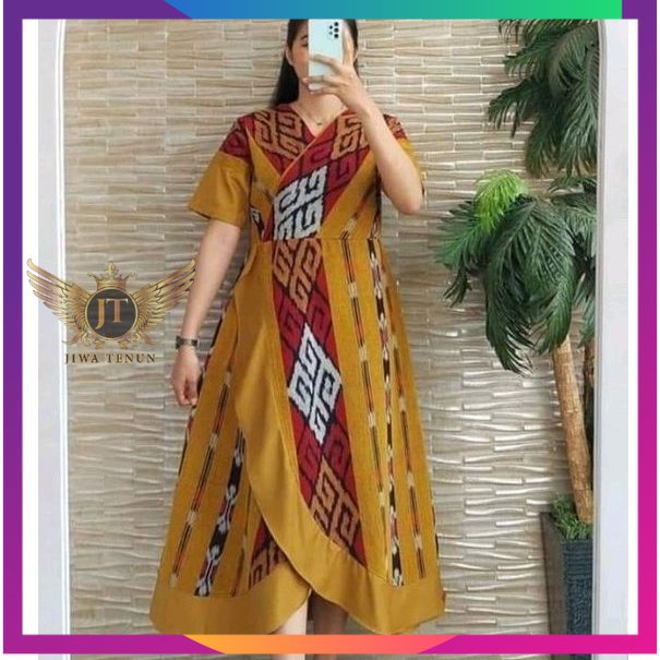 Dress Tenun | Tunik Etnik | Baju Tenun Tunik | Baju Etnik | Tunik Etnik Fashion Tenun - JIWA TENUN