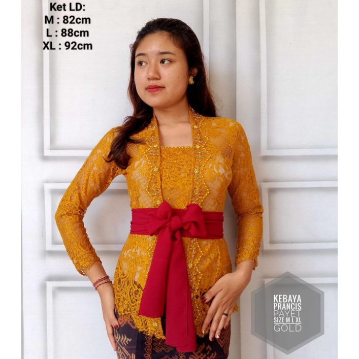 Kebaya Prancis Payet Tangan Panjang