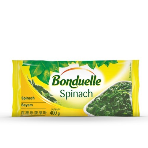 

Bonduelle Vegetable Leaf Spinach Frozen / Daun Bayam Frozen 400 Gram