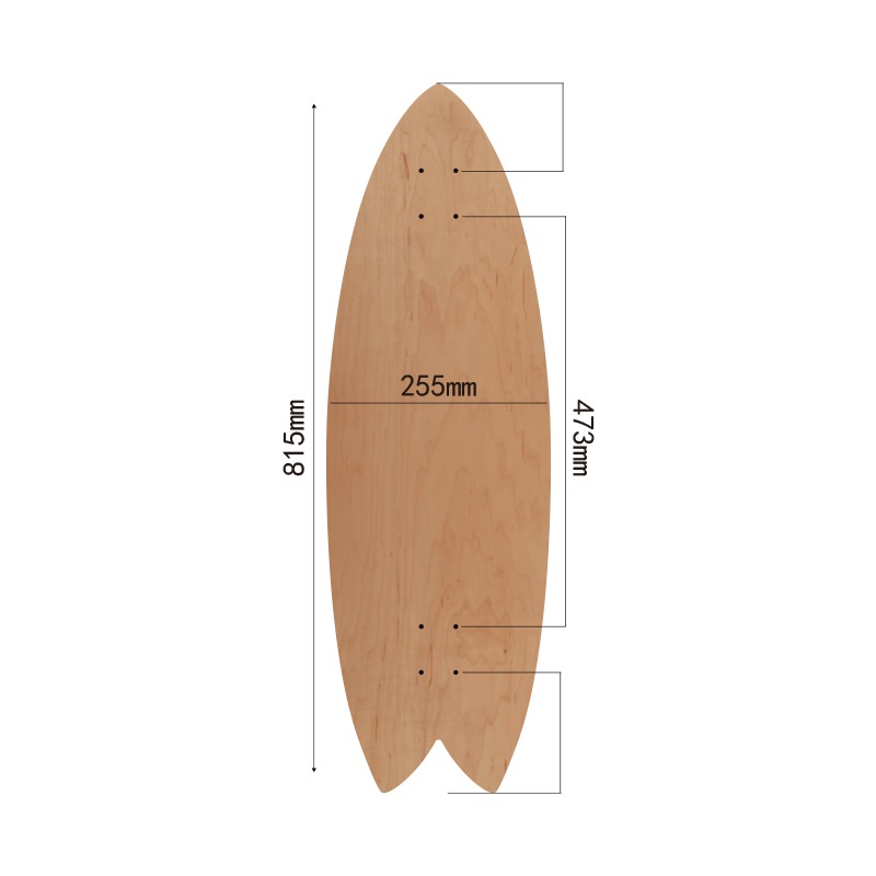 Skateboard Surface Papan Ikan Surfing Darat Double Goyang Long Board Speed Drop Brush Street Skateboard Canada All Canadian Maple Board Surface